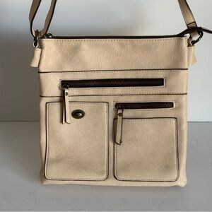 Unbranded Cream Crossbody Bag Handbag
